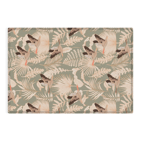 Iveta Abolina Geese and Palm Sage Outdoor Rug