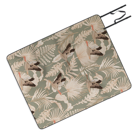 Iveta Abolina Geese and Palm Sage Picnic Blanket