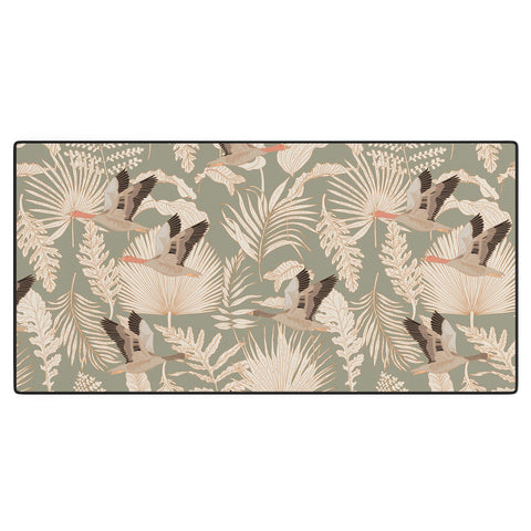 Iveta Abolina Geese and Palm Sage Desk Mat