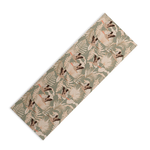Iveta Abolina Geese and Palm Sage Yoga Mat