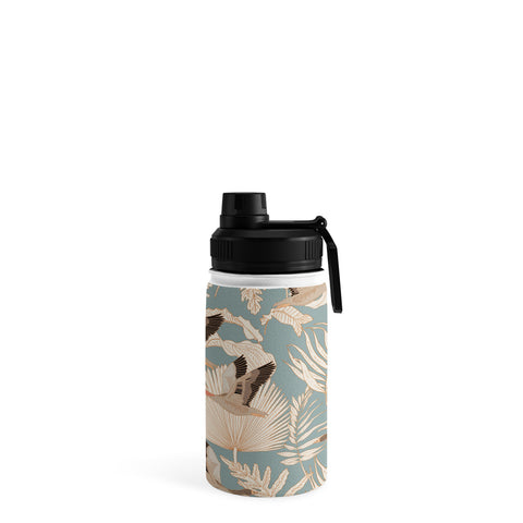 Iveta Abolina Geese and Palm Teal Water Bottle
