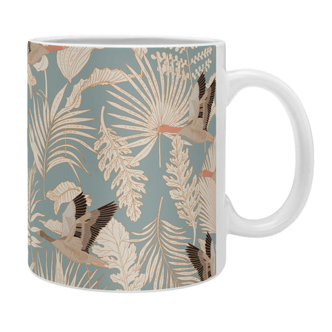 Iveta Abolina Geese and Palm Teal Coffee Mug