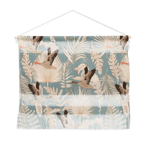 Iveta Abolina Geese and Palm Teal Wall Hanging Landscape