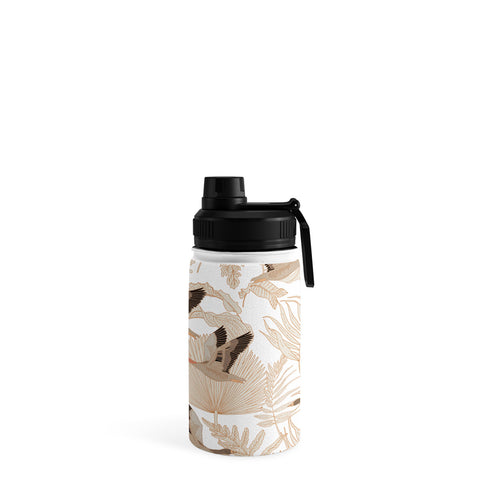 Iveta Abolina Geese and Palm White Water Bottle