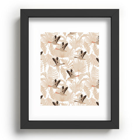 Iveta Abolina Geese and Palm White Recessed Framing Rectangle