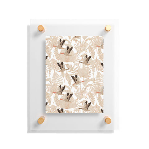 Iveta Abolina Geese and Palm White Floating Acrylic Print