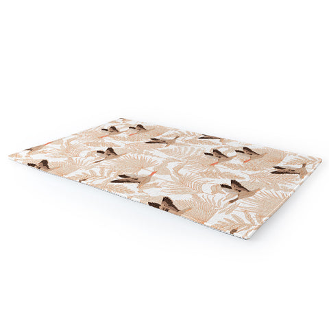 Iveta Abolina Geese and Palm White Area Rug