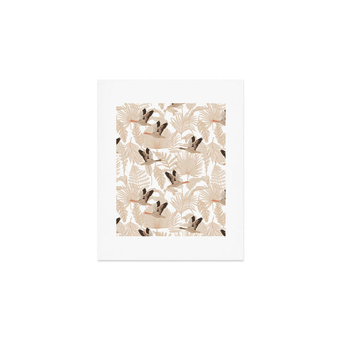 Iveta Abolina Geese and Palm White Art Print