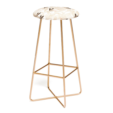 Iveta Abolina Geese and Palm White Bar Stool