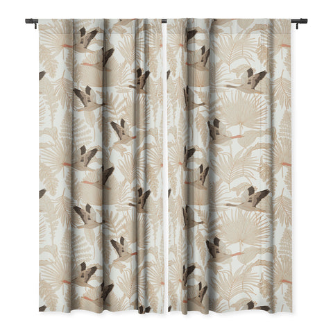 Iveta Abolina Geese and Palm White Blackout Non Repeat