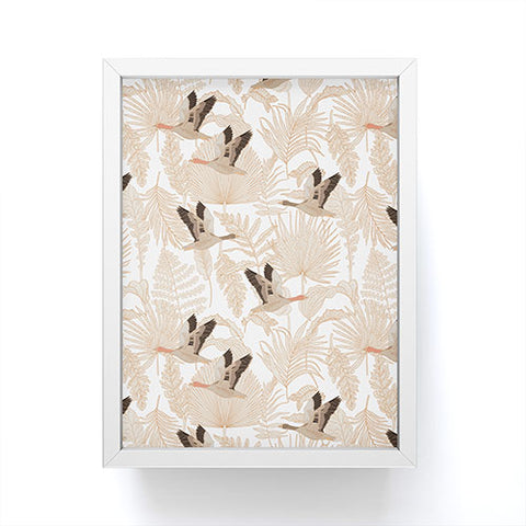 Iveta Abolina Geese and Palm White Framed Mini Art Print