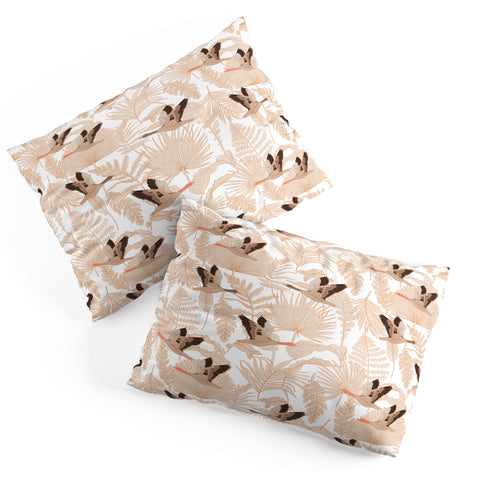 Iveta Abolina Geese and Palm White Pillow Shams