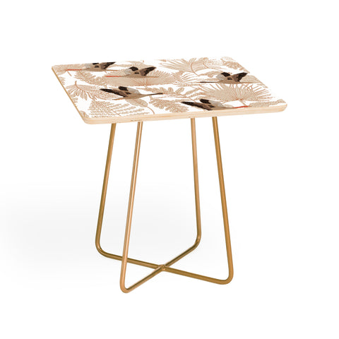 Iveta Abolina Geese and Palm White Side Table