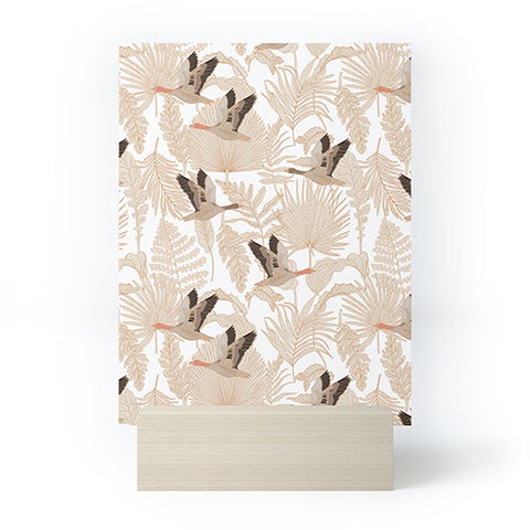 Iveta Abolina Geese and Palm White Mini Art Print