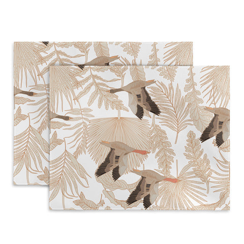 Iveta Abolina Geese and Palm White Placemat