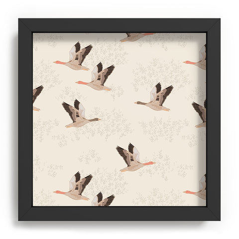 Iveta Abolina Geese Light Cream Recessed Framing Square