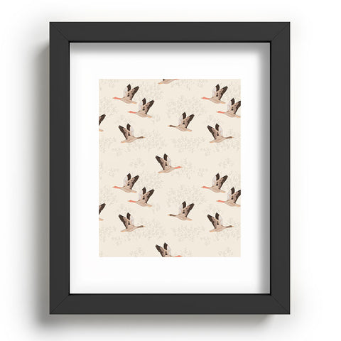 Iveta Abolina Geese Light Cream Recessed Framing Rectangle