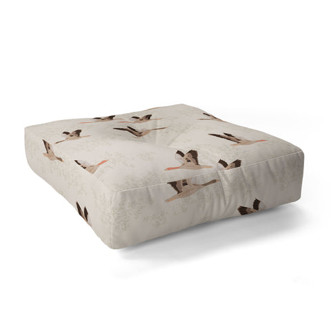 Iveta Abolina Geese Light Cream Floor Pillow Square