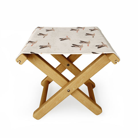 Iveta Abolina Geese Light Cream Folding Stool
