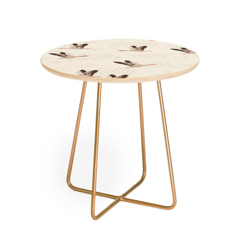 Iveta Abolina Geese Light Cream Round Side Table