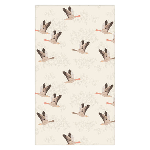 Iveta Abolina Geese Light Cream Tablecloth