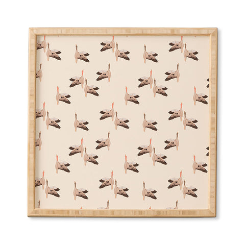 Iveta Abolina Geese Vertical Cream Framed Wall Art