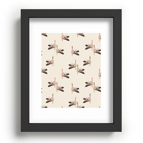 Iveta Abolina Geese Vertical Cream Recessed Framing Rectangle