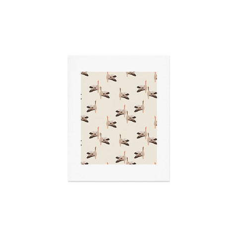 Iveta Abolina Geese Vertical Cream Art Print