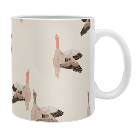 Iveta Abolina Geese Vertical Cream Coffee Mug
