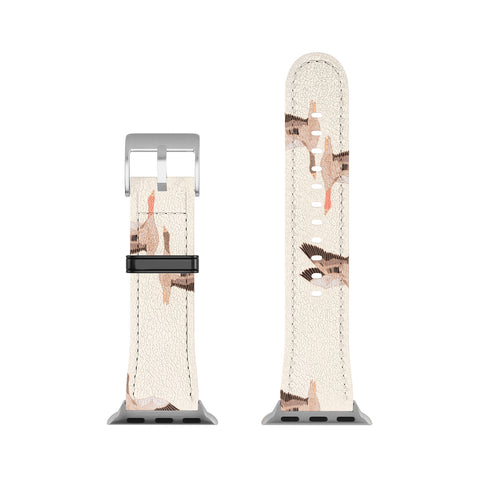 Iveta Abolina Geese Vertical Cream Apple Watch Band