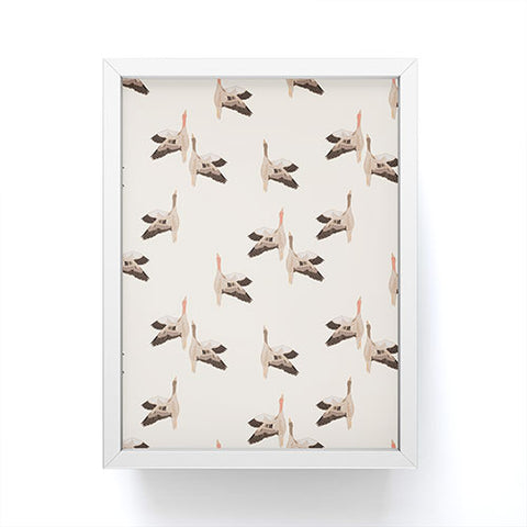 Iveta Abolina Geese Vertical Cream Framed Mini Art Print