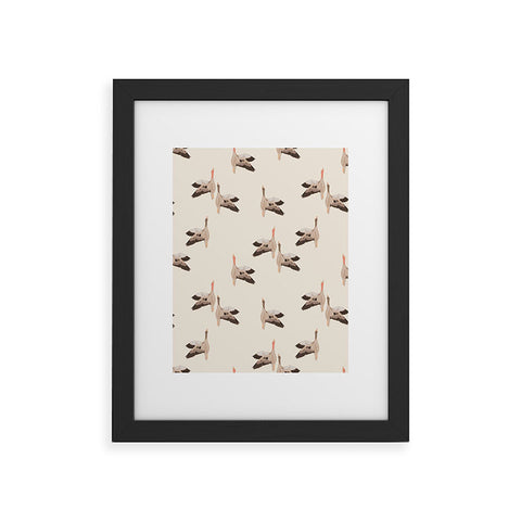 Iveta Abolina Geese Vertical Cream Framed Art Print