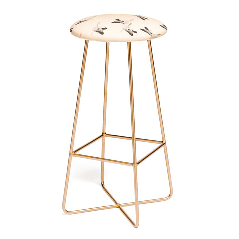 Iveta Abolina Geese Vertical Peach Bar Stool