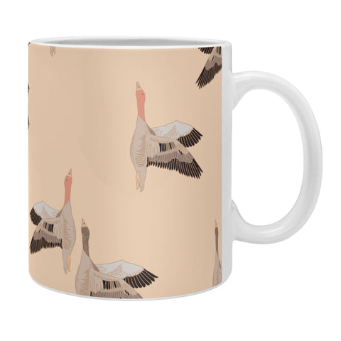Iveta Abolina Geese Vertical Peach Coffee Mug
