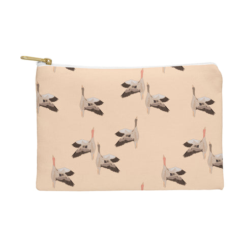 Iveta Abolina Geese Vertical Peach Pouch