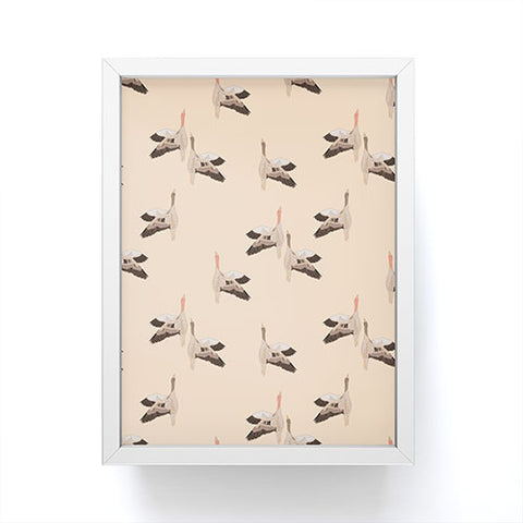 Iveta Abolina Geese Vertical Peach Framed Mini Art Print