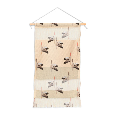 Iveta Abolina Geese Vertical Peach Wall Hanging Portrait