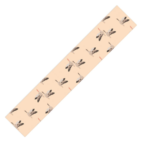Iveta Abolina Geese Vertical Peach Table Runner