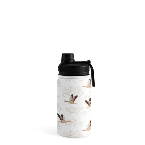 Iveta Abolina Geese White Water Bottle