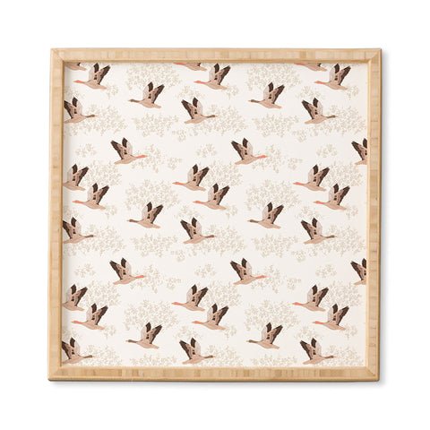 Iveta Abolina Geese White Framed Wall Art