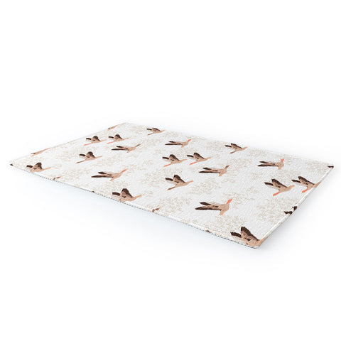 Iveta Abolina Geese White Area Rug