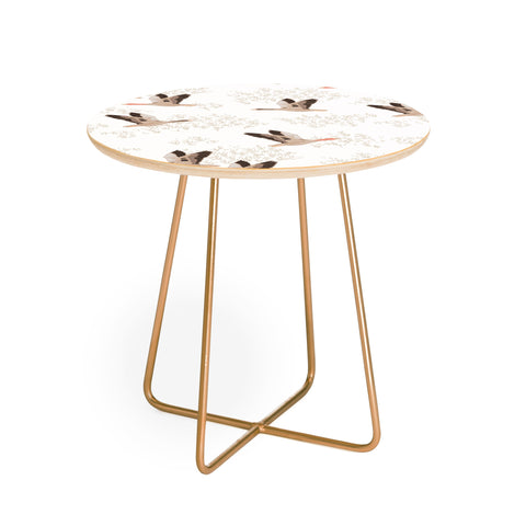 Iveta Abolina Geese White Round Side Table