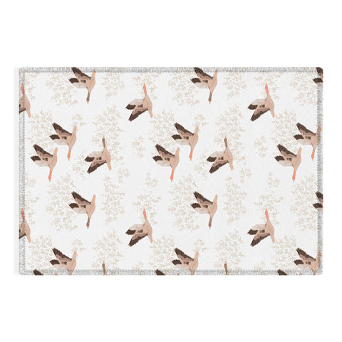 Iveta Abolina Geese White Outdoor Rug