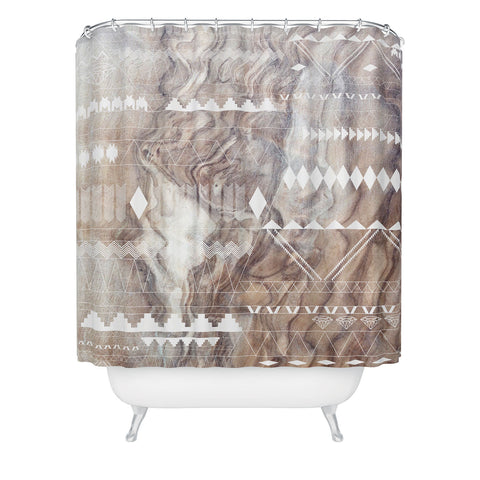 Iveta Abolina Geo Steps Shower Curtain