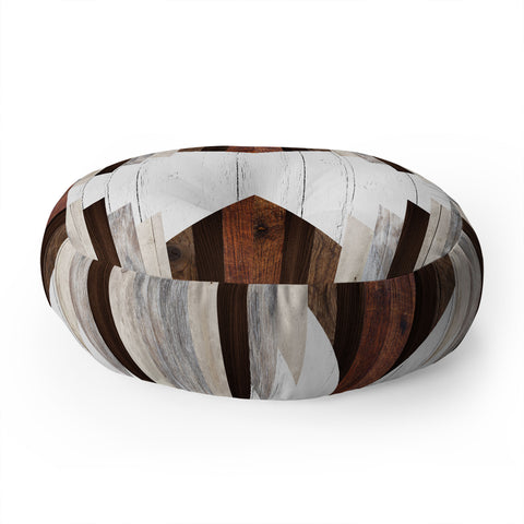 Iveta Abolina Geo Wood 2 Floor Pillow Round