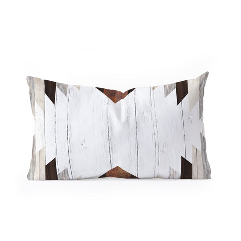 Iveta Abolina Geo Wood 2 Oblong Throw Pillow