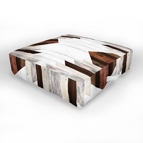 Iveta Abolina Geo Wood 2 Outdoor Floor Cushion