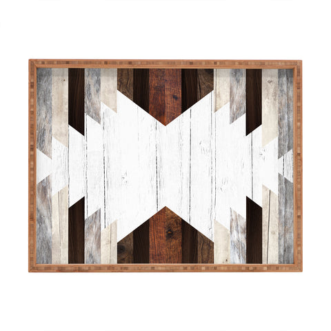 Iveta Abolina Geo Wood 2 Rectangular Tray
