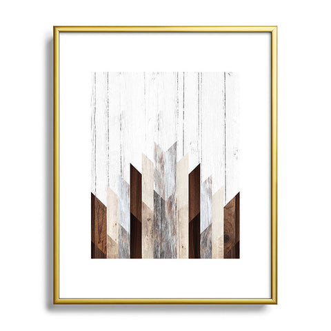 Iveta Abolina Geo Wood 3 Metal Framed Art Print