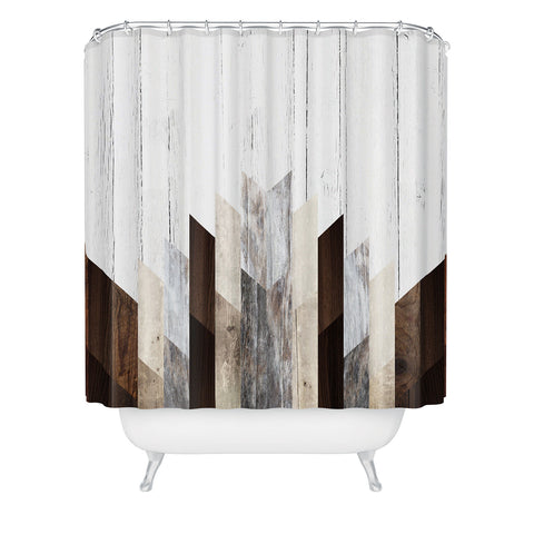 Iveta Abolina Geo Wood 3 Shower Curtain